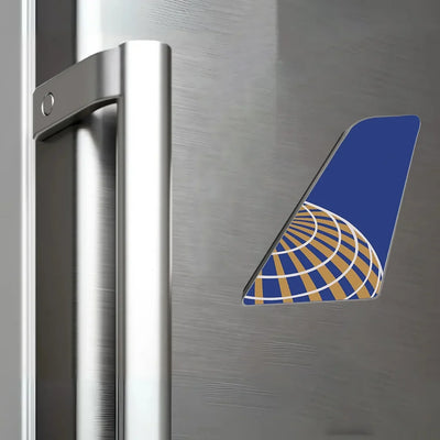 Continental Airlines aviation design tail magnet in 3D metal with magnetic back.