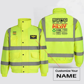 Airline Pilot Label Reflective Winter Jackets