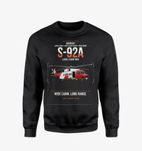 Thumbnail for Sikorsky S-92A design on black sweatshirt