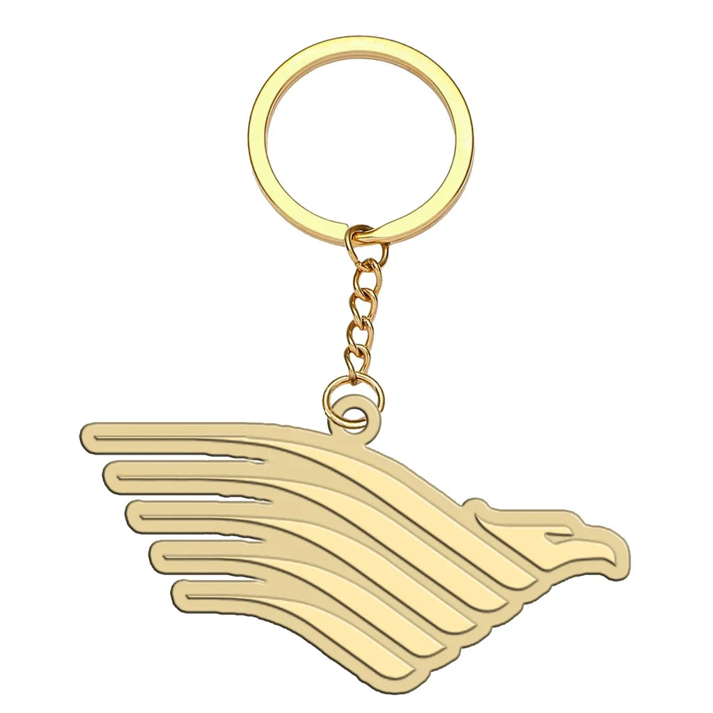 Garuda Indonesia Airlines aviation hollow key chain in polished alloy.