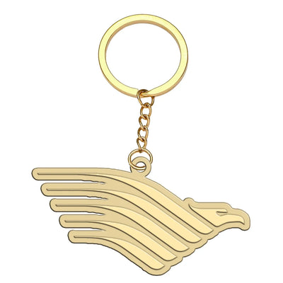 Garuda Indonesia Airlines aviation hollow key chain in polished alloy.