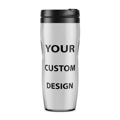 Custom Logo/Design/Image aviation design on plastic travel mug, bpa-free durable plastic.