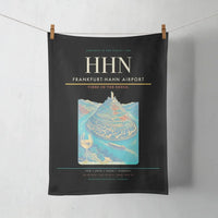Thumbnail for Frankfurt-Hahn Airport (HHN) design on black towel