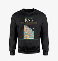 Thumbnail for Rennes–Saint-Jacques Airport (RNS) design on black sweatshirt