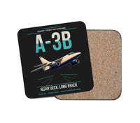 Thumbnail for A-3B Skywarrior design on black 1 piece coaster