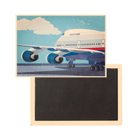 Thumbnail for Vintage Boeing 747 aviation themed magnet, strong neodymium core.