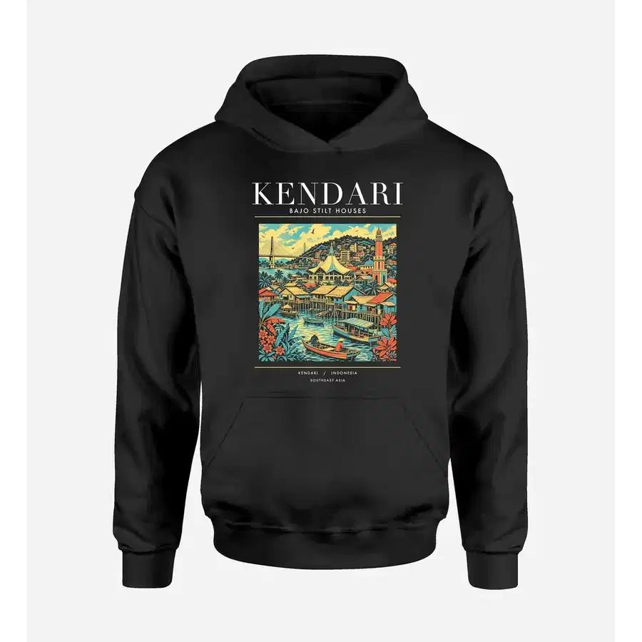KENDARI - Poster - Premium Hoodie - Black