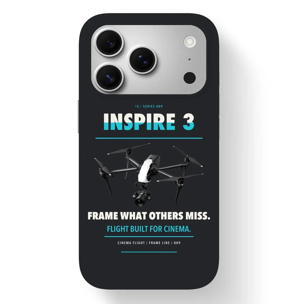 DJI Inspire 3 Case design on black iphone case