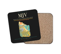 Thumbnail for Región de Murcia International Airport (MJV) design on black 1 piece coaster
