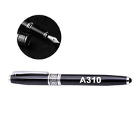 Thumbnail for Airbus A310 Flat Text rollerball pen - black