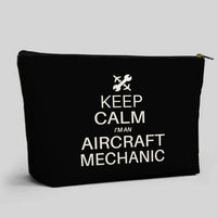 Thumbnail for Aircraft Mechanic aviation zipper pouch in durable polyester.