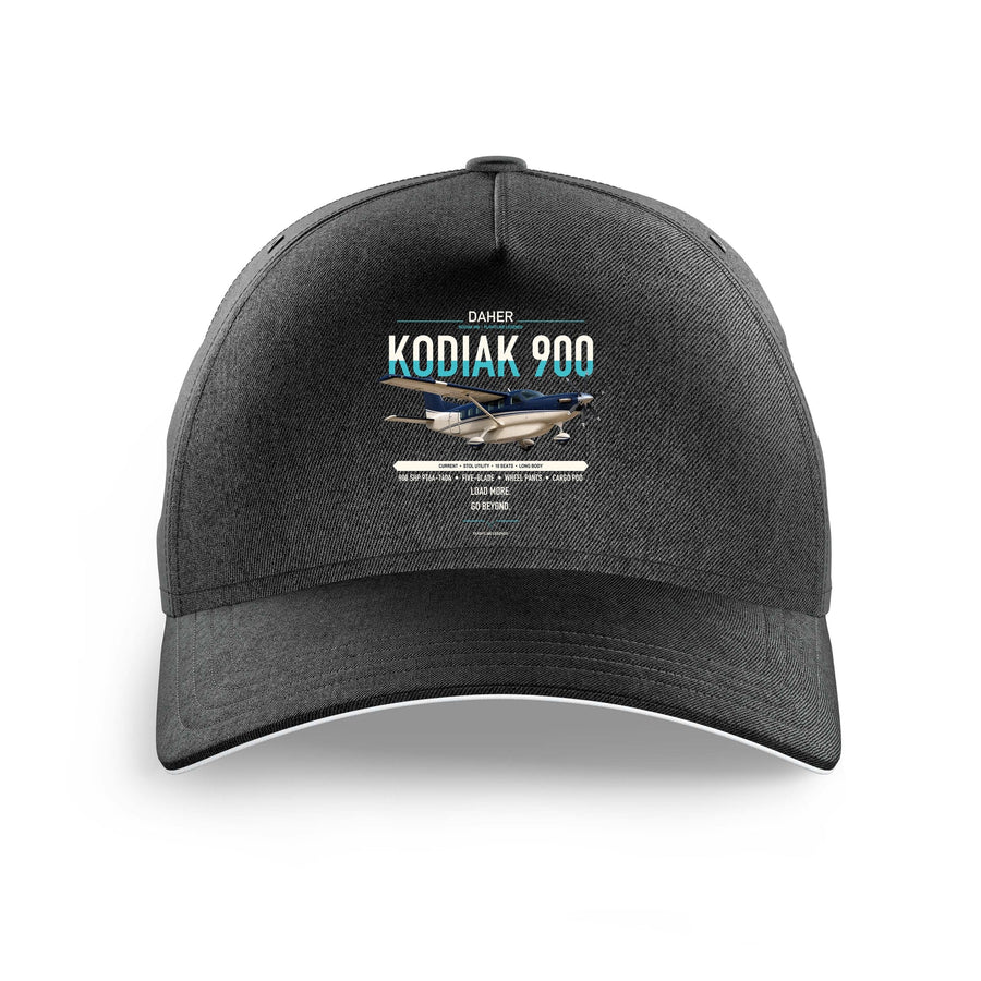Daher Kodiak 900 design on black printed hat