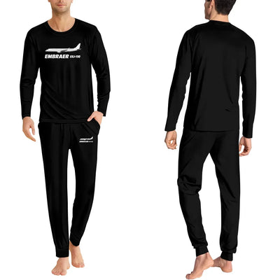 The Embraer ERJ-190 men pajamas - Black
