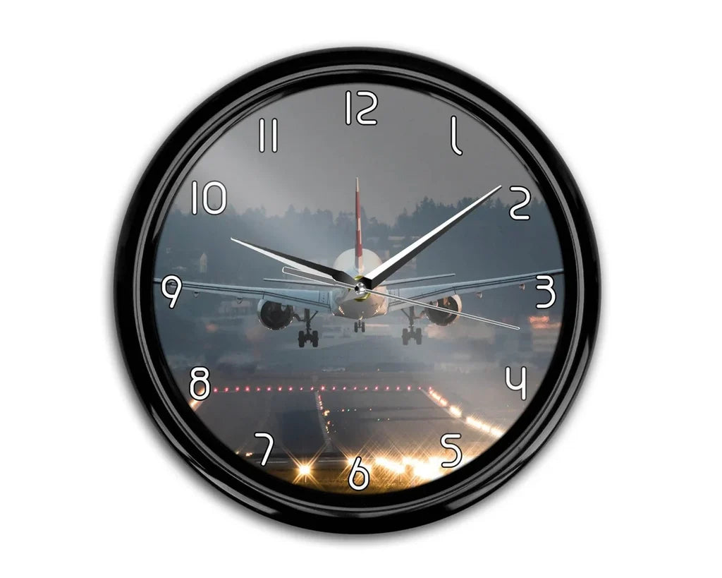Magnificant Landing aviation themed wall clock, premium wood and metal.