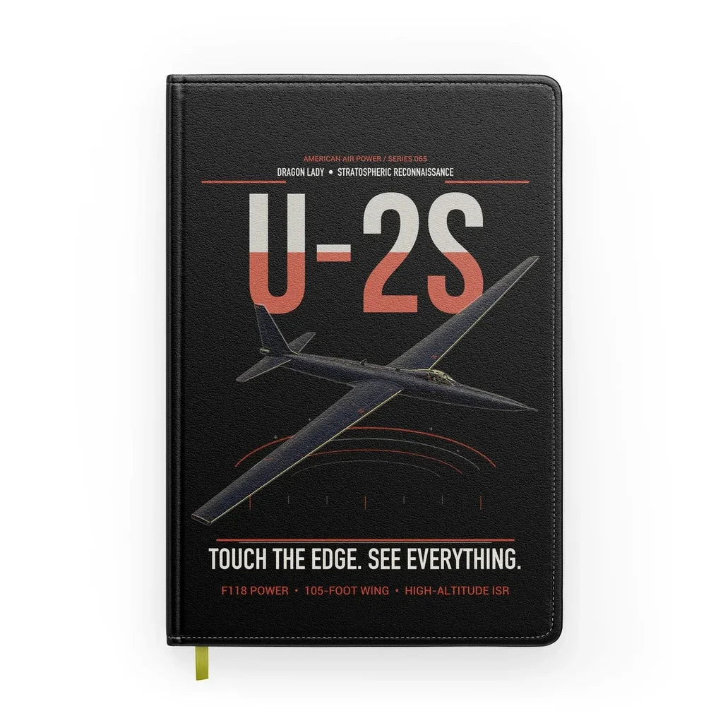 U-2S Dragon Lady design on black notebook
