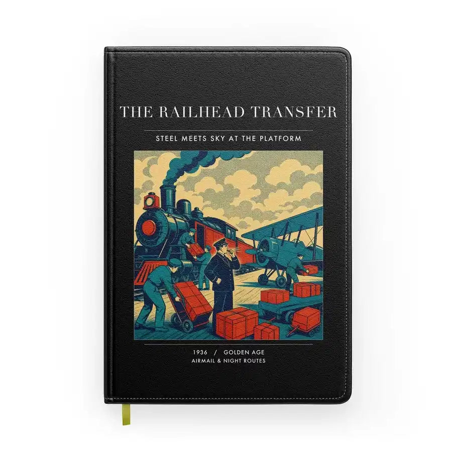 VINTAGE G4485 - The Railhead Transfer - Designed Notebooks design on black