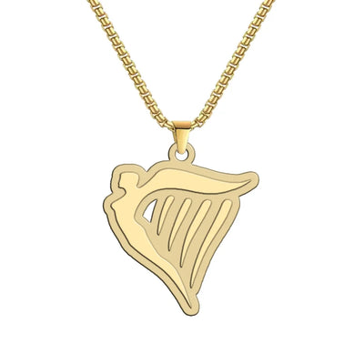 Ryanair Airlines aviation-themed hollow necklace, polished metal.