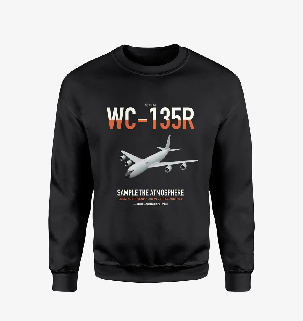WC-135R Constant Phoenix design on black sweatshirt