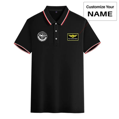 Aviation Lovers aviation design printed on soft cotton stylish polo shirt.