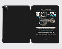 Thumbnail for RB211-524 design on black ipad tablet case
