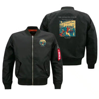 Thumbnail for VINTAGE G4088 - The Connecting Flight - Bomber Jacket design on black