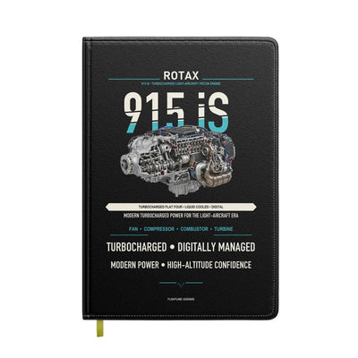 915 iS design on black notebook