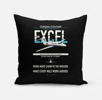 Thumbnail for Cessna Citation Excel design on black pillow