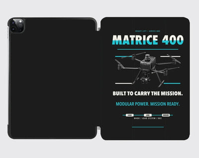 DJI Matrice 400 design on black ipad tablet case