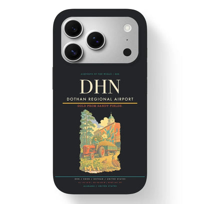 Dothan Airport (DHN) design on black iPhone 17 Pro MagSafe case