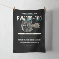 Thumbnail for PW4000-100 design on black towel
