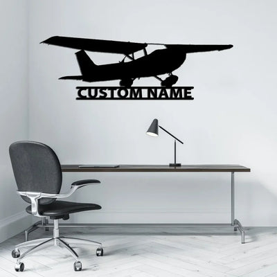 The Cessna 172 aviation design on durable metal with painted finish metal wall sign.