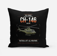 Thumbnail for Bell Canada CH-146 Griffon design on black pillow