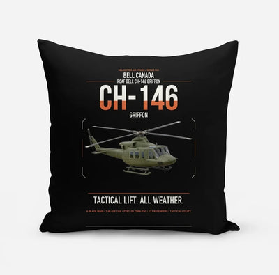 Bell Canada CH-146 Griffon design on black pillow