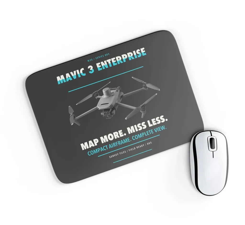 DJI Mavic 3 Enterprise design on black rectangle mouse pad