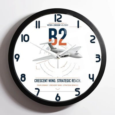 Handley Page Victor B2 design on white framed wall clock