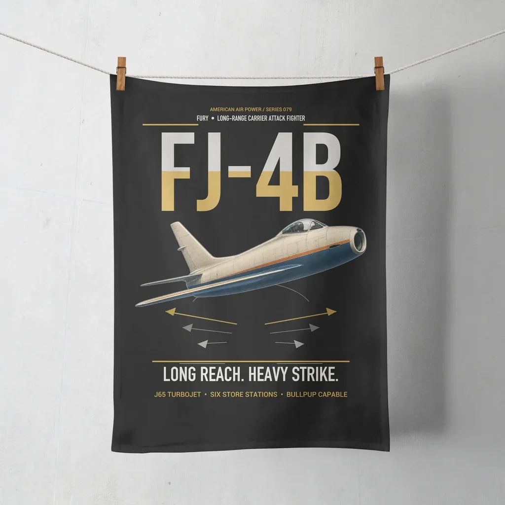 FJ-4B Fury design on black towel