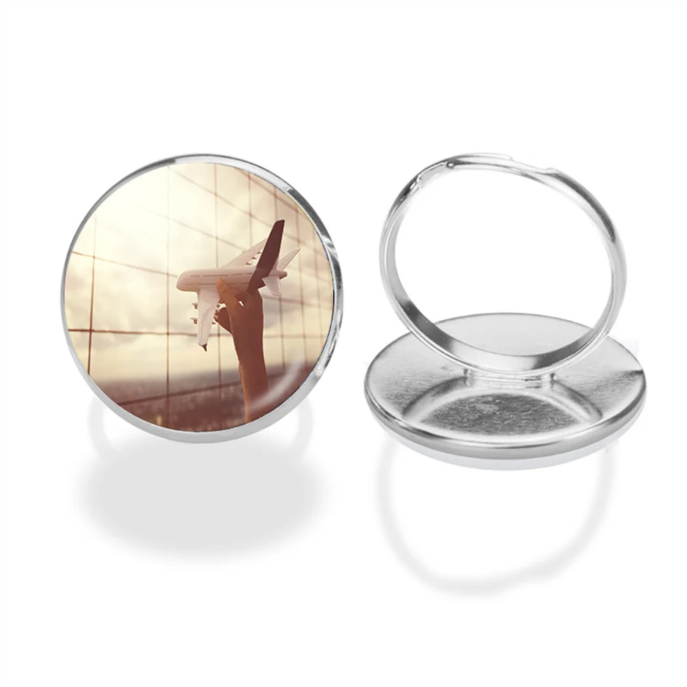 Follow Your Dreams aviation ring in stainless steel.