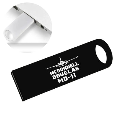 McDonnell Douglas MD-11 & Plane aviation design on durable waterproof casing waterproof USB device.