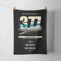 Thumbnail for Boeing 377 Stratocruiser design on black towel