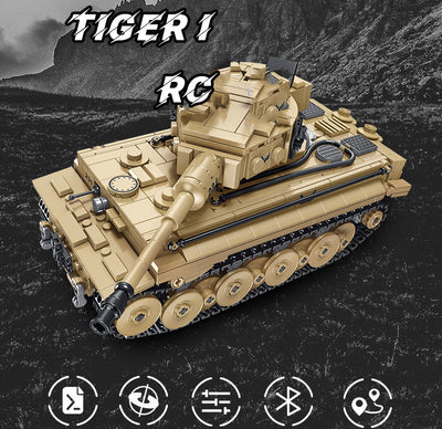 993PCS Germany Tiger I Heavy tank Set Building Block aviation themed Lego-style model aircraft in ABS plastic.