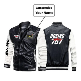 Amazing Boeing 757 Stylish Leather Bomber Jackets