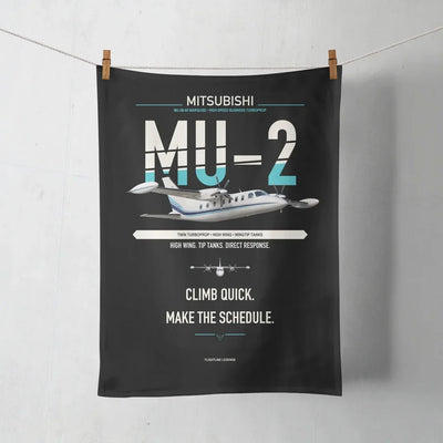 Mitsubishi MU-2B-60 Marquise design on black towel