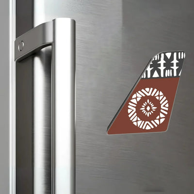 FijiAirways Airlines aviation design tail magnet in 3D metal with magnetic back.