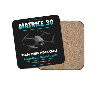 DJI Matrice 30 design on black 1 piece coaster