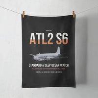 Thumbnail for Atlantique 2 Standard 6 design on black towel