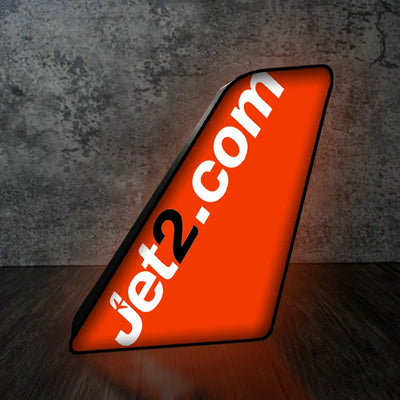 JET2 Airlines Led Aircraft Tail aviation design on premium acrylic with LED 3D aircraft tail lamp.