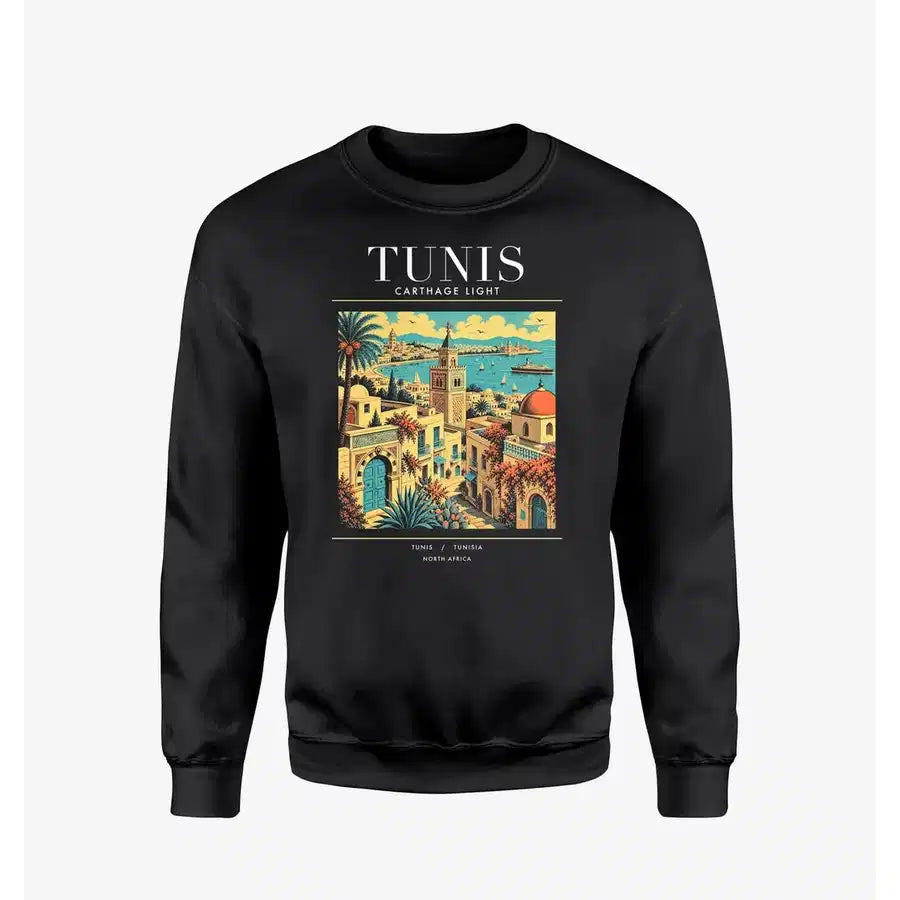 TUNIS - Poster - Sweatshirt - Black