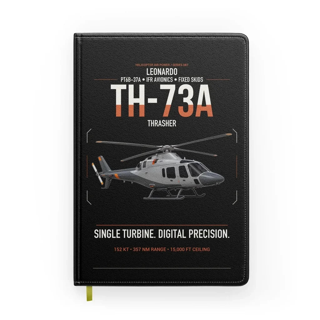 Leonardo TH-73A Thrasher design on black notebook