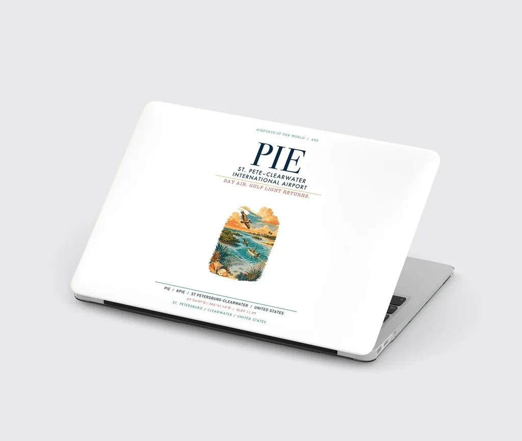 St. Pete–Clearwater International Airport (PIE) design on white MacBook case