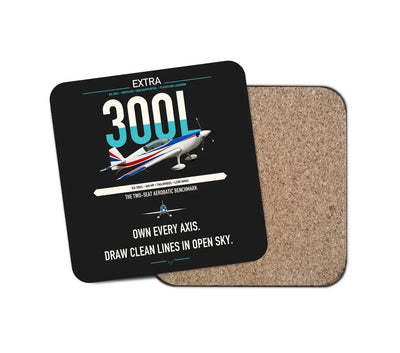 Extra 300L design on black 1 piece coaster